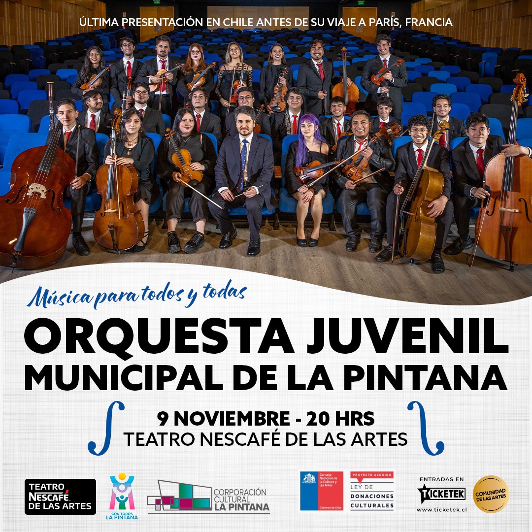 Orquesta Juvenil Municipal de la Pintana en Teatro Nescafé de las Artes